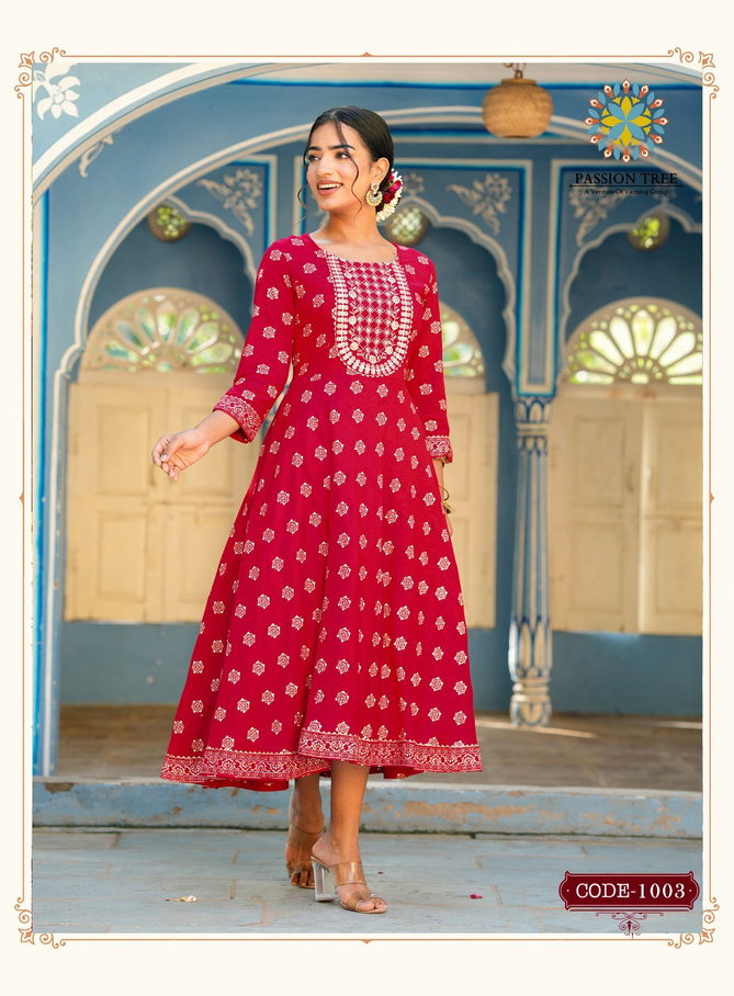 Rangilo Vol 1 By Passion Tree Embroidery Printed Kurtis
